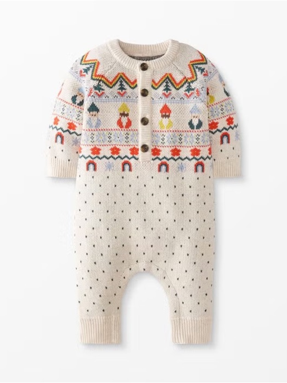 Hanna Andersson Holiday Romper 3-6 Months Combed Cotton